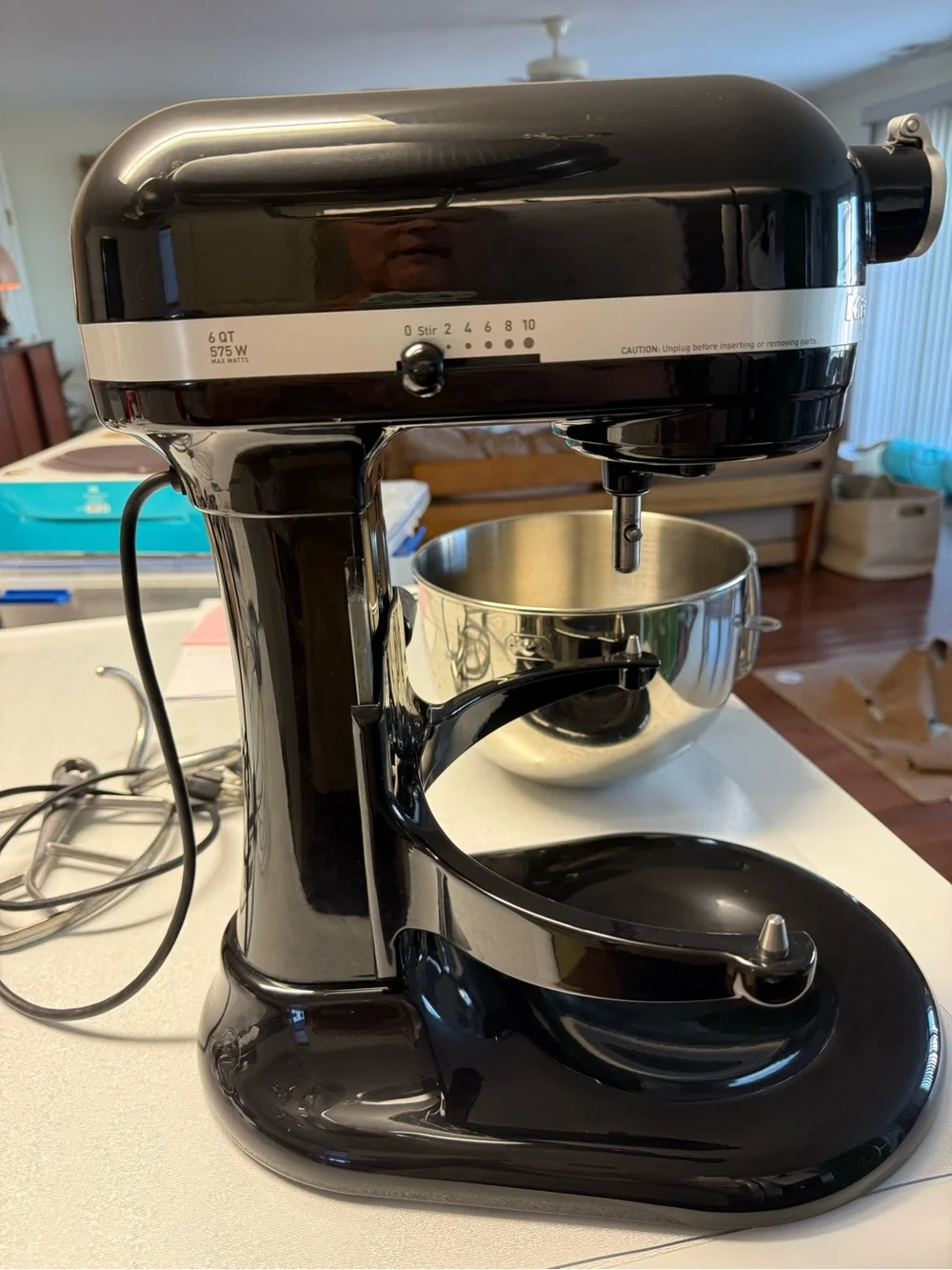 KitchenAid Black Stand Mixer with Stainless Steel Bowl